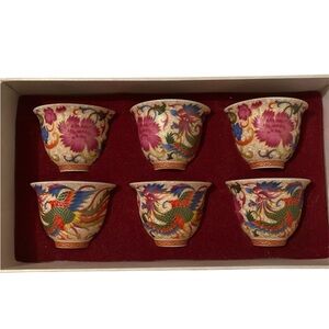 TEANAGOO Porcelain Chinese Tea Cups, Dragon Phoenix, 50 ML / 1.8 OZ